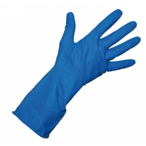 Перчатки латексные особопрочные (50шт) "М"синие