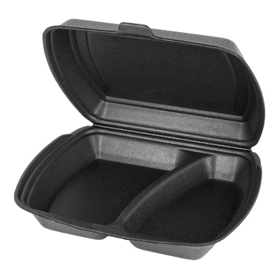 Ланч-бокс-2-секции-247х208х63-черный-Росспак Ланч-бокс-2-секции-247х208х63-черный-Росспак
