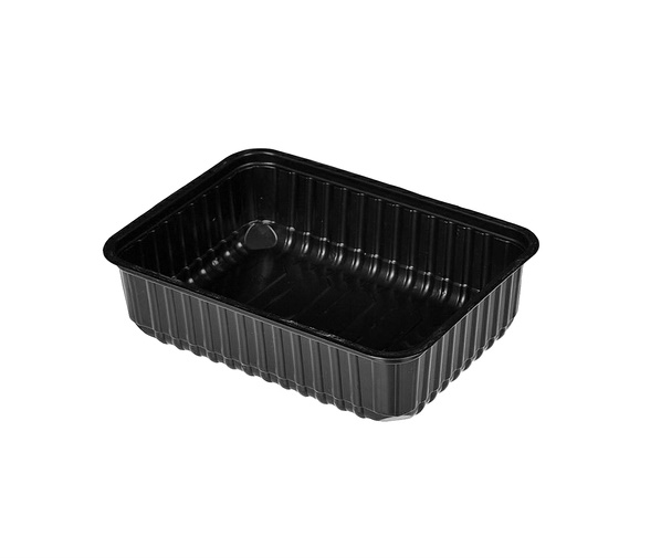 Контейнер ПП  750 мл 186х132х44 прямоуг черный без крышки Контейнер ПП  750 мл 186х132х44 прямоуг черный без крышки