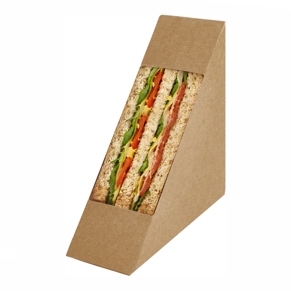 Упаковка для сэндвича 127х127х50 крафт с окном ECO SANDWICH 50 DoECO НЕ ЗАКАЗЫВАТЬ