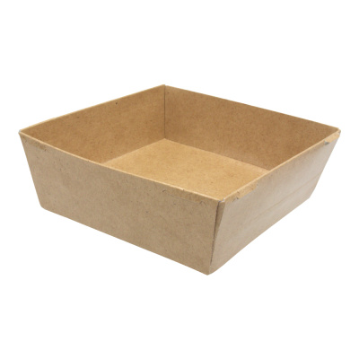 Контейнер-бумажный-900-мл-165х165х49-SmartPack-квадрат-крафткрафт-без-крышки-OSQ