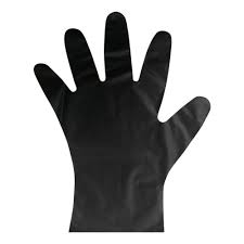 Перчатки одноразовые "L" ТПЭ черные