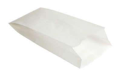 Пакет бумажный V-образное дно 90х40х205 БЕЛЫЙ 40 гм2 без печати