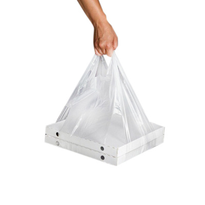 Пакет-майка ПНД 32+24х6014 прозрачная под коробку пиццы Пакет-майка ПНД 32+24х6014 прозрачная под коробку пиццы